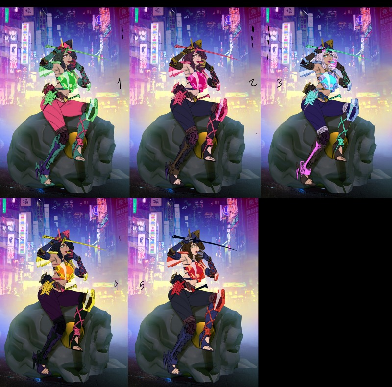 赛博朋克卡通人物PS绘画教程免费下载