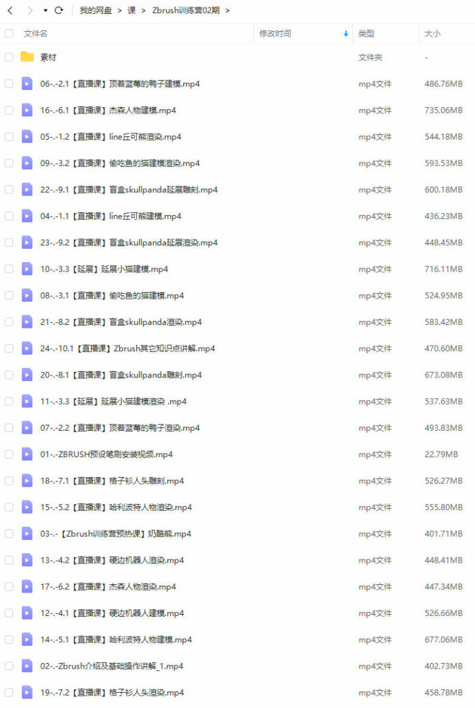 尹大大虾米IP设计Zbrush训练营02期免费下载