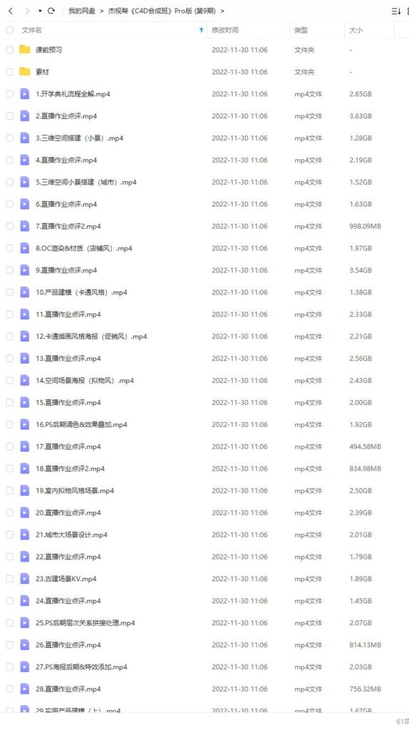 2022年杰视帮C4D合成就业班Pro第9期免费下载