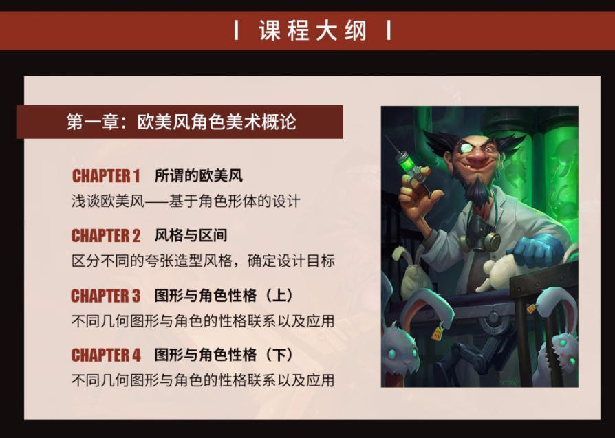 牙爷欧美风游戏角色概念设计与风格化变形2019年11月课